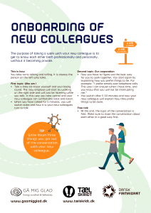 Onboarding of new colleagues