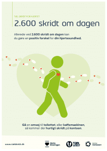 2600 skridt om dagen